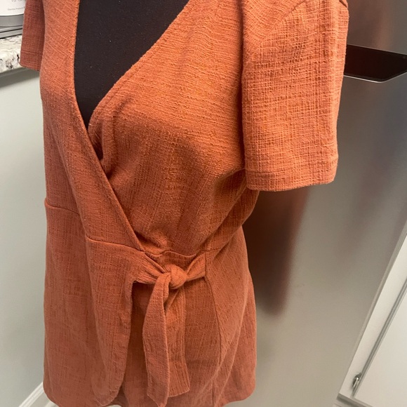 Madewell Texture & Thread Short-Sleeve Side-Tie Dress | Size Medium - Picture 7 of 16